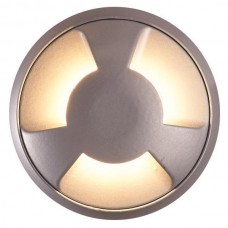 Φωτιστικό led δαπέδου μαύρο εξωτερικό 12V 3W στρογγυλό Φ6,8cmx2,4cm αλουμινίου 3F (μάτια) θερμό φώς 3000Κ στεγανό IP65 75lumens 