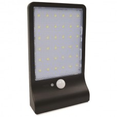 Φωτιστικό led 2,50W τοίχου δαπέδου ηλιακό με φωτοβολταικό πάνελ ανιχνευτή κίνησης και φωτοκύτταρο μέρας νύχτας 6500Κ ψυχρό φως στεγανό IP65 160lumens