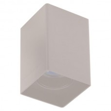 Φωτιστικό σποτ οροφής εξωτερικό (επίτοιχο) GU10 220V τετράγωνο πλαστικό χρώματος λευκό 8cm x 8cm x 12,5cm μη στεγανό IP20 για λάμπες led 