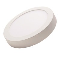 Φωτιστικό led panel 24W (24 watt) οροφής επίτοιχο εξωτερικό 6500Κ ψυχρό λευκό φως στρογγυλό λευκό στεφάνι Φ22,5cm (225mm) 2160lumen