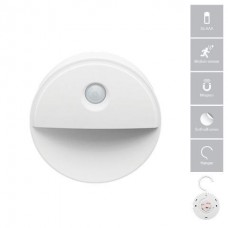 Φωτιστικό νυκτός (φωτάκι) led 0.8W θερμό φως μπαταρίας 3 x AAA με φωτοκύτταρο κίνησης και 4 τρόπους τοποθέτησης (κρεμαστό μαγνήτη βιδωτό κολλητό)