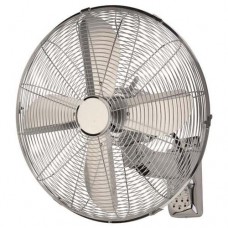Ανεμιστήρας επίτοιχος (τοίχου) Φ40cm 50W μεταλλικός ασημί με τηλεχειριστήριο (κοντρόλ) περιστρεφόμενος χρονοδιακόπτη και 3 ταχύτητες