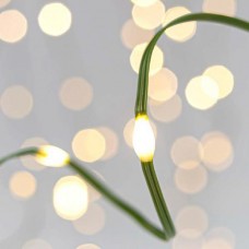 Χριστουγεννιάτικα 300 mini led λαμπάκια (φωτάκια) φως ημέρας daylight με πρόγραμμα και πράσινο χάλκινο flat καλώδιο (δεν μπλέκεται) 1995cm στεγανά IP44