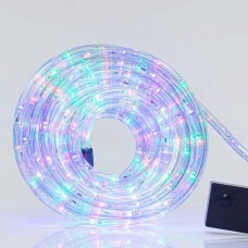 Φωτοσωλήνας led 18 μέτρα στρόγγυλος πολύχρωμα (χρωματιστά) 24 led λαμπάκια ανά μέτρο σε blister (έτοιμη συσκευασία) και πρόγραμμα στεγανός IP44
