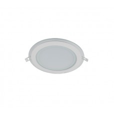 ΦΩΤΙΣΤΙΚΟ LED PANEL ΓΥΑΛΙΝΟ 18W ΧΩΝΕΥΤΟ ΣΤΡΟΓΓΥΛΟ ΛΕΥΚΟ ΣΤΕΦΑΝΙ SLIM Φ200 ΘΕΡΜΟ ΛΕΥΚΟ ΦΩΣ 3000Κ