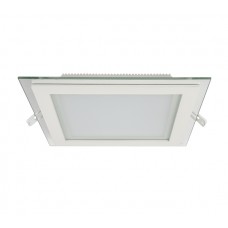 ΦΩΤΙΣΤΙΚΟ LED PANEL ΓΥΑΛΙΝΟ 18W ΧΩΝΕΥΤΟ ΤΕΤΡΑΓΩΝΟ ΛΕΥΚΟ ΣΤΕΦΑΝΙ SLIM Φ200 ΘΕΡΜΟ ΛΕΥΚΟ ΦΩΣ 3000Κ