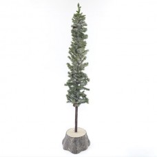 Χριστουγεννιάτικο δέντρο slim πάνω σε βάση με ύψος 183cm (1,83m) χρώματος πράσινο υλικό pvc διάμετρος 40cm και 117 κλαδιά