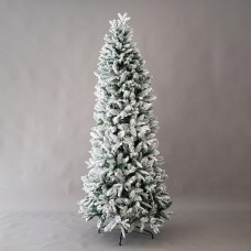 Χριστουγεννιάτικο δέντρο 240cm (2,40 μέτρα) χιονισμένο τύπου έλατο Jersey πολυτελείας pvc με διάμετρο 104cm μεταλλική βάση και 1269 κλαδιά