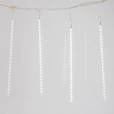 Χριστουγεννιάτικος μετεωρίτης 240 led ψυχρό φως 5 snowdrop (σωλήνες) 50cm εκατοστών με επέκταση έως 3 και διάφανο καλώδιο 400cm στεγανός IP44