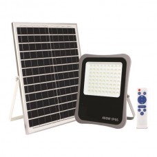 Προβολέας led 400W ηλιακός μπαταρίας DC 5V ενδιάμεσο λευκό φώς 4000Κ SMD αλουμινίου χρώματος γκρι στεγανός αδιάβροχος IP65 22000lumens