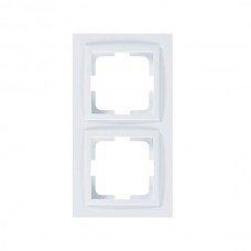 Πλαίσιο δύο (2) θέσεων διπλό λευκό χρώμα πολυτελείας σειρά Mono