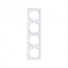 Πλαίσιο τεσσάρων (4) θέσεων τετραπλό λευκό χρώμα πολυτελείας σειρά Mono