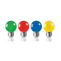 Λάμπα led 3W πράσινο φως Ε27 χρωματιστή σφαιρική μπαλάκι G45 ευρείας δέσμης 330° 230V 45x77mm