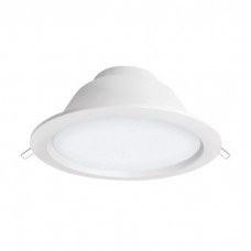Φωτιστικό led panel 35W MEGAMAN ασημί χωνευτό γυψοσανίδας 22,5x9,4cm (εγκοπή 20cm) θερμό λευκό φώς 3000Κ στρογγυλό αλουμινίου 2700lumens
