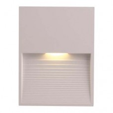 Led φωτιστικό 2W slim επίτοιχο πλαστικό απλίκα τοίχου διαδρόμου θερμό φώς 3000Κ χρώμα λευκό στεγανό με σκίαστρο IP65 ορθογώνιο 12cm x 9cm x 1,2cm