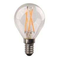 Λάμπα led σφαιρική (μπαλάκι) E14 4,5W 2700K έντονο θερμό λευκό φως διάφανο γυαλί G45 filament edison crossed 360° 480lumen 220V