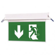 Φωτιστικό ασφαλείας χωνευτό οροφής 2W με 10 led 32cm x 18cm (εφεδρικός φωτισμός) μπαταρίας λιθίου 1000mAh 60lumen ψυχρό λευκό φως μη στεγανό IP20 