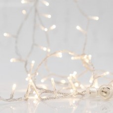Χριστουγεννιάτικα 800 led extra πυκνά ανά 2cm λαμπάκια (φωτάκια) θερμά λευκά στεγανά IP44 με επέκταση έως 2 συσκευασίες και διάφανο καλώδιο 1918cm