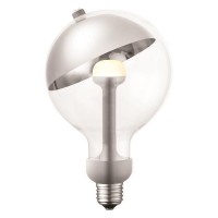 Λάμπα led γλόμπος (globe) Φ120 E27 5,5W 2700K θερμό φως Move me με μαγνητικό κινούμενο καθρέπτη για κατευθυνόμενη δέσμη ασημί 450 lumen
