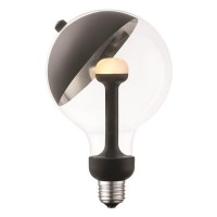 Λάμπα led γλόμπος (globe) Φ120 E27 5,5W 2700K θερμό φως Move me με μαγνητικό κινούμενο καθρέπτη για κατευθυνόμενη δέσμη μαύρο 450 lumen