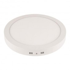 Led panel mini φωτιστικό 6W (6 watt) οροφής επίτοιχο εξωτερικό 6500Κ ψυχρό λευκό φως στρογγυλό λευκό στεφάνι Φ12cm (Φ120mm) 540lumen