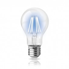 Λάμπα led filament edison 8W μπλε φως κοινή (αχλάδι) A60 διάφανο γυαλί Ε27 ευρείας δέσμης 360° 230V