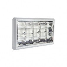 ΦΩΤΙΣΤΙΚΟ ΦΘΟΡΙΟΥ Τ8 ΕΞΩΤΕΡΙΚΟ 2Χ18W (60cm) ΟΡΟΦΗΣ ΔΙΠΛΗΣ ΠΑΡΑΒΟΛΙΚΟΤΗΤΑΣ ΜΕ ΜΑΓΝΗΤΙΚΟ ΜΠΑΛΑΣΤ ΚΑΙ ΠΥΚΝΩΤΗ