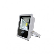 ΠΡΟΒΟΛΕΑΣ ΑΛΟΥΜΙΝΙΟΥ LED 20W (20 WATT) COB ΓΚΡΙ ΣΤΕΓΑΝΟΣ ΙP65 ΘΕΡΜΟ ΛΕΥΚΟ ΦΩΣ 3000Κ