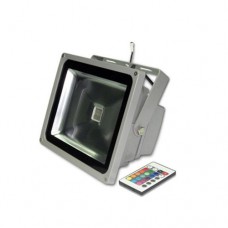 ΠΡΟΒΟΛΕΑΣ LED 20W (20WATT) ΓΚΡΙ ΑΛΟΥΜΙΝΙΟΥ RGB (ΔΙΑΦΟΡΑ ΧΡΩΜΑΤΑ) ΜΕ ΤΗΛΕΚΟΝΤΡΟΛ ΣΤΕΓΑΝΟΣ IP65 