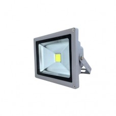 ΠΡΟΒΟΛΕΑΣ LED 20W (20WATT) 24V (ΧΑΜΗΛΗΣ ΤΑΣΕΩΣ) ΑΛΟΥΜΙΝΙΟΥ COB (1600 LUMENS) ΓΚΡΙ ΣΤΕΓΑΝΟΣ ΙP65 ΨΥΧΡΟ ΛΕΥΚΟ ΦΩΣ 6500Κ