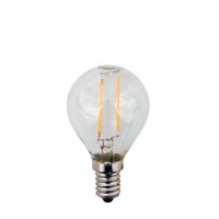Λάμπα led filament edison σφαιρική (μπαλάκι) 4W ντιμαριζόμενη (dimmable) διάφανο γυαλί Ε14 6500K ψυχρό λευκό φως ευρείας δέσμης 360° 400lumen 230V