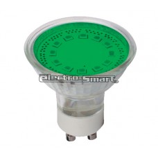 ΛΑΜΠΑ LED 3W GU10 230V SMD 120° ΠΡΑΣΙΝΟ ΧΡΩΜΑ