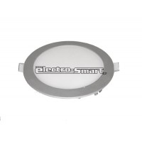 ΦΩΤΙΣΤΙΚΟ LED PANEL 12W ΧΩΝΕΥΤΟ ΣΤΡΟΓΓΥΛΟ ΑΣΗΜΙ ΣΤΕΦΑΝΙ 120° SLIM Φ17cm ΛΕΥΚΟ ΦΩΣ 4000Κ