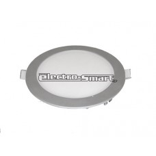 ΦΩΤΙΣΤΙΚΟ LED PANEL 25W ΧΩΝΕΥΤΟ ΣΤΡΟΓΓΥΛΟ ΑΣΗΜΙ ΣΤΕΦΑΝΙ 120° SLIM Φ30cm ΛΕΥΚΟ ΦΩΣ 4000Κ
