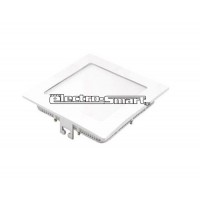 ΦΩΤΙΣΤΙΚΟ LED PANEL 12W ΧΩΝΕΥΤΟ ΤΕΤΡΑΓΩΝΟ ΛΕΥΚΟ ΣΤΕΦΑΝΙ 120° SLIM 17Χ17cm ΛΕΥΚΟ ΦΩΣ 4000Κ