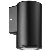 Φωτιστικό απλίκα τοίχου πλαστική GU10 μονή στρογγυλή χρώματος μαύρο 14,8cm στεγανή IP65 εξωτερικού χώρου