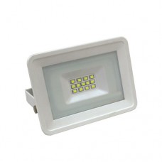Προβολέας led 10W smd ενδιάμεσο ουδέτερο λευκό φώς 4000Κ extra slim τύπου tablet αλουμινίου λευκό σώμα στεγανός αδιάβροχος IP65 850 lumens