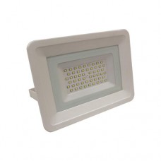 Προβολέας led 50W smd ψυχρό λευκό φώς 6500Κ extra slim τύπου tablet αλουμινίου χρώματος λευκό στεγανός αδιάβροχος IP65 4250 lumens