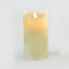 Χριστουγεννιάτικο κερί ιβουάρ 7,5cm x 15cm διακοσμητικό φωτιζόμενο με κίνηση στη φλόγα μπαταρίας 3ΑΑA με 1 led θερμό λευκό φώς 