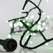 Χριστουγεννιάτικα 100 led πράσινα λαμπάκια (φωτάκια) στεγανά αδιάβροχα IP44 ανά 5cm με επέκταση και πράσινο καλώδιο 815cm