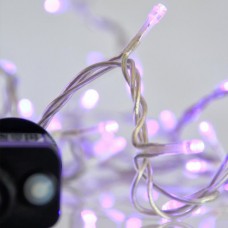 240 led Χριστουγεννιάτικα λαμπάκια (φωτάκια) μώβ χρώμα σε σειρά με πρόγραμμα και διάφανο καλώδιο 1495cm στεγανά IP44