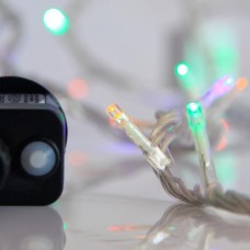 240 led Χριστουγεννιάτικα λαμπάκια (φωτάκια) πολύχρωμα χρωματιστά σε σειρά με πρόγραμμα και διάφανο καλώδιο 1495cm στεγανά IP44