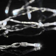20 Χριστουγεννιάτικα ψυχρά led λαμπάκια (φωτάκια) μπαταρίας 3ΑΑ μη στεγανά IP20 και διάφανο καλώδιο 145cm 