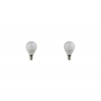Λάμπα led E14 4W σφαιρικό μπαλάκι θερμό λευκό φως 2700Κ G45 συσκευασία 2 τεμαχίων smd 400 lumen 
