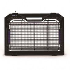 Εντομοπαγίδα ηλεκτρική LED (εντομοκτόνο) 4W (αντιστοιχία 10W) με δίσκο περισυλλογής εντόμων και βουρτσάκι κάλυψη εώς 50m² πλαστικό 38cm x 26,5cm μαύρο