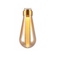 Λάμπα led filament edison αβοκάντο 3W διακοσμητική fiber μπρονζέ Ε27 2400K θερμό λευκό φως ST64 ευρείας δέσμης 360° 230V