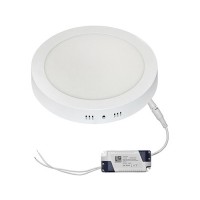 ΦΩΤΙΣΤΙΚΟ LED PANEL 18W ΣΤΡΟΓΓΥΛΟ ΕΠΙΤΟΙΧΟ 1300 lumens ΛΕΥΚΟ ΣΤΕΦΑΝΙ Φ22 ΨΥΧΡΟ ΛΕΥΚΟ ΦΩΣ 6300Κ