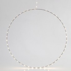 Χριστουγεννιάτικο led Φ50cm κρεμαστό διακοσμητικό μεταλλικό κυκλικό δαχτυλίδι θερμό φως φωτιζόμενo με 65 led στεγανό αδιάβροχο IP44