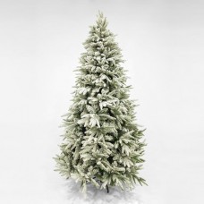 Χριστουγεννιάτικο δέντρο χιονισμένο 240cm (2,40 μέτρα) πολυτελείας πλαστικό pvc τύπου έλατο Natural με διάμετρο 130cm μεταλλική βάση και 1677 κλαδιά