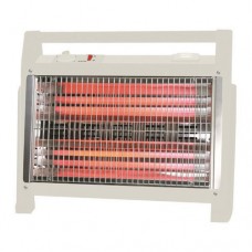Θερμάστρα χαλαζία 1600W δαπέδου λευκή 46cm περιοχή κάλυψης 25m² αθόρυβη λειτουργία και διακόπτη ασφαλείας από πτώση